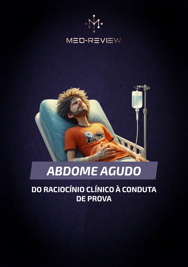 Capa do material Abdome agudo, da Med-Review