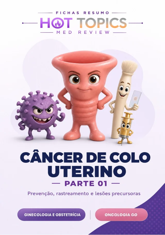Capa do material Câncer de colo uterino, da Med-Review