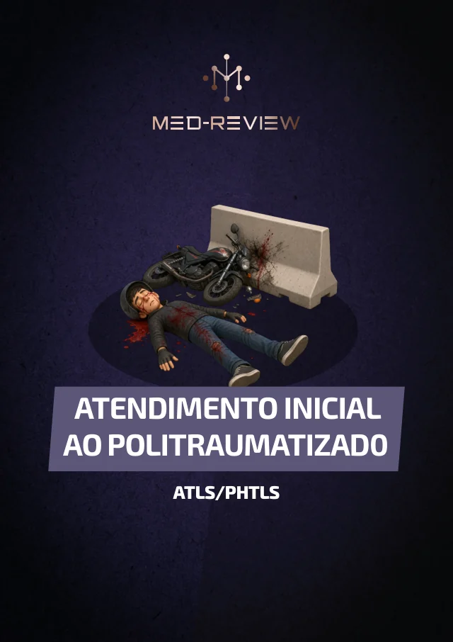 Capa do material Avaliação inicial no trauma, da Med-Review