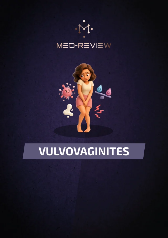 Capa do material Vulvovaginites, da Med-Review