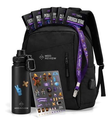 LUX-BAG Med-Review: mochila, garrafa térmica e apostilas físicas