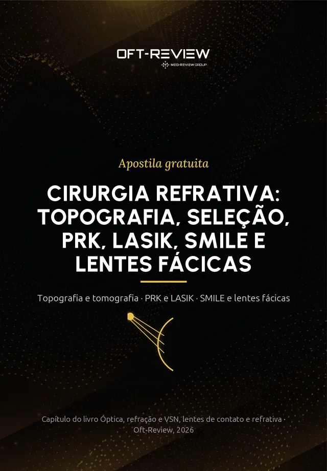 Capa do material Cirurgia refrativa: topografia, seleção, PRK, LASIK, SMILE e lentes fácicas