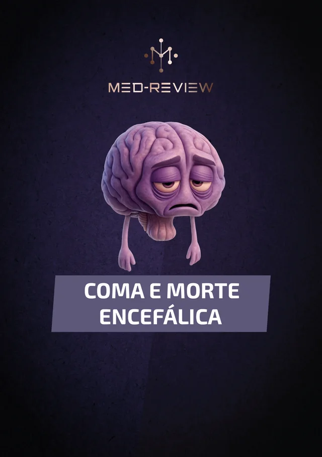 Capa da apostila Coma e morte encefálica em um tablet