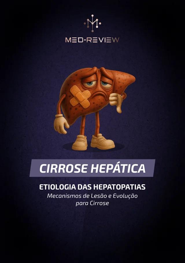 Capa da apostila Etiologia das hepatopatias: mecanismos de lesão e evolução para cirrose em um tablet