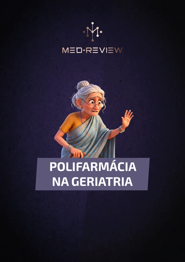 Capa da apostila Polifarmácia na geriatria em um tablet