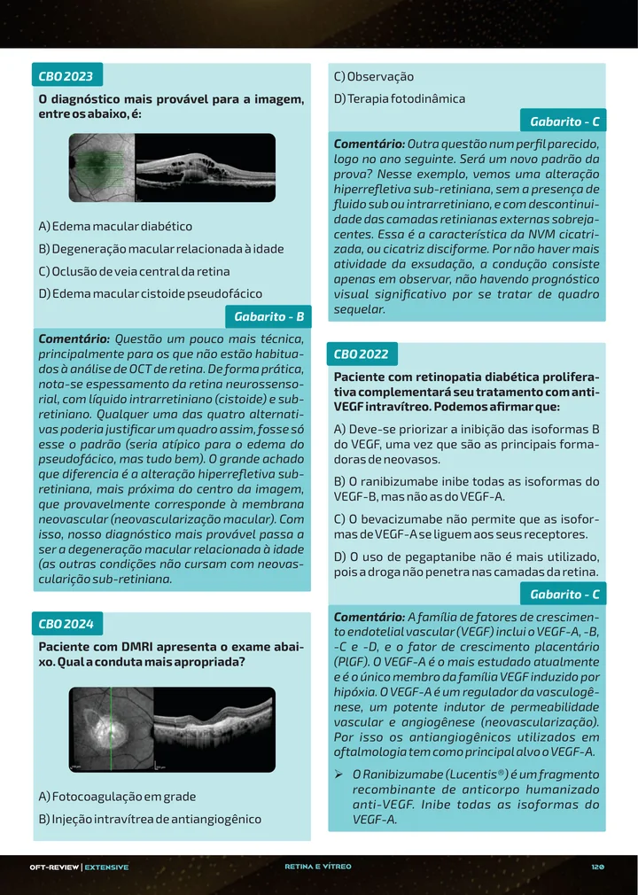 Página interna da apostila sobre DMRI: degeneração macular relacionada à idade
