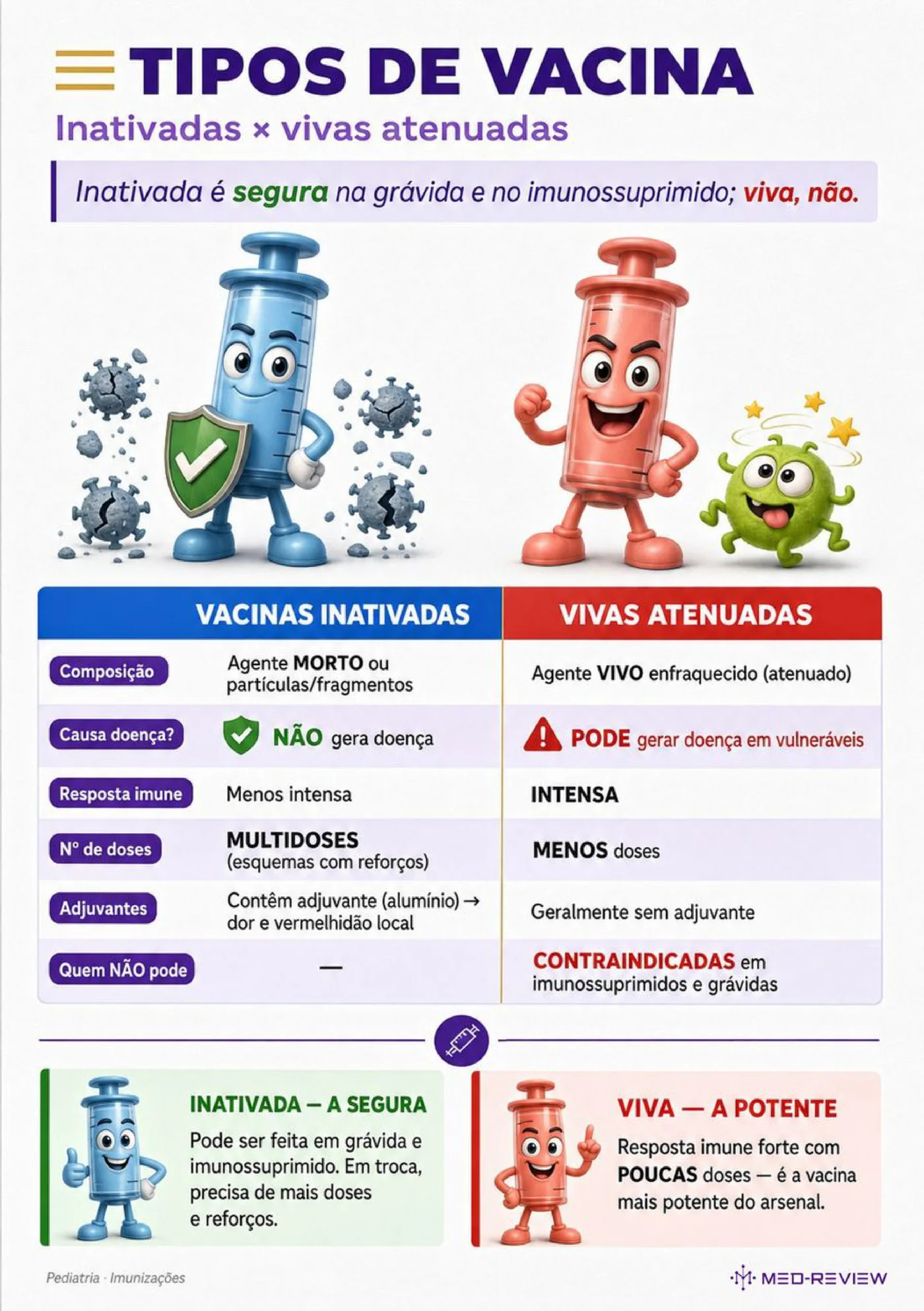 Página da ficha-resumo Imunizações na infância
