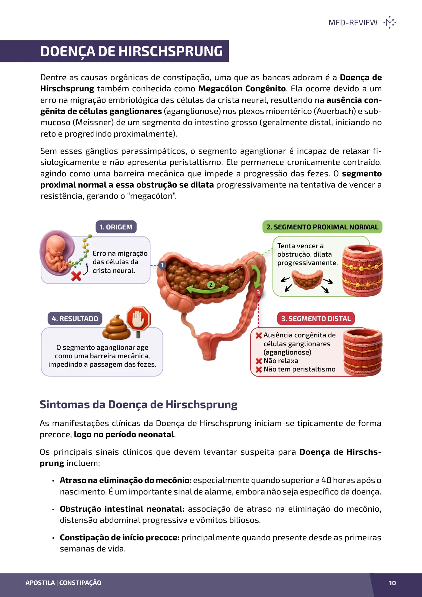 Página da apostila Constipação intestinal na infância