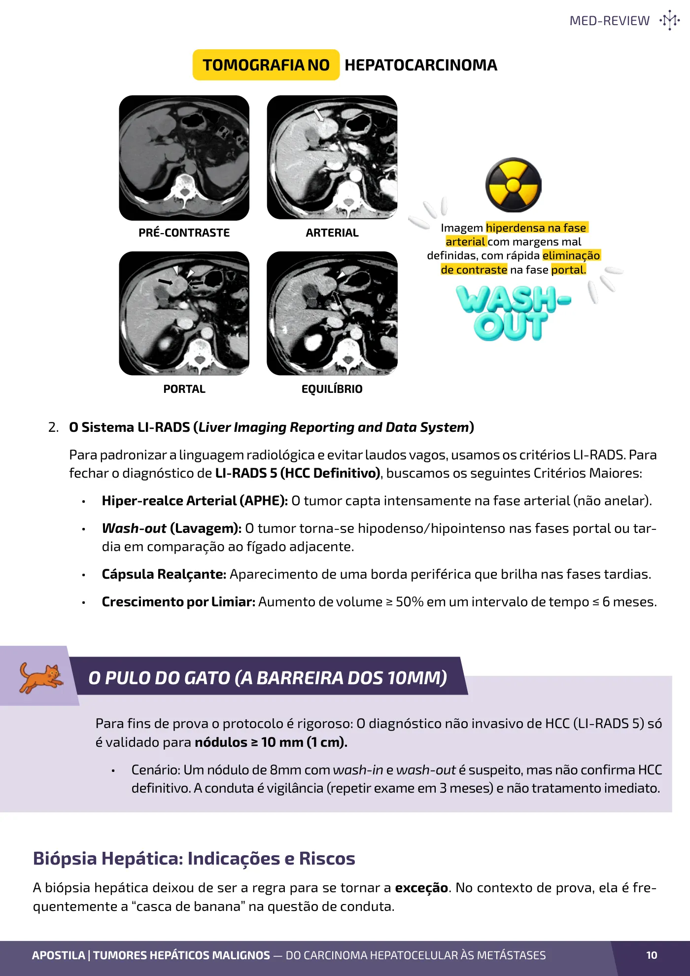 Página da apostila Tumores hepáticos malignos: do carcinoma hepatocelular às metástases