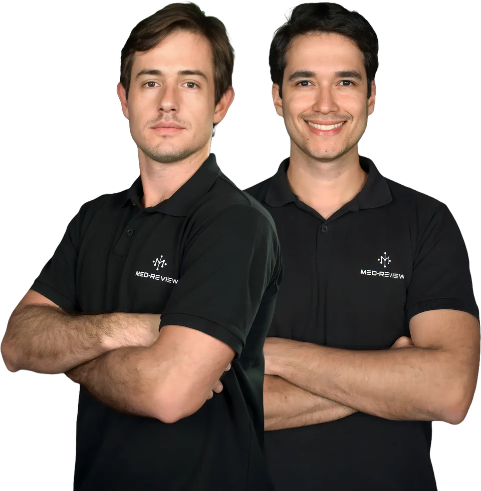 Os dois co-founders da Oft-Review, oftalmologistas pela USP
